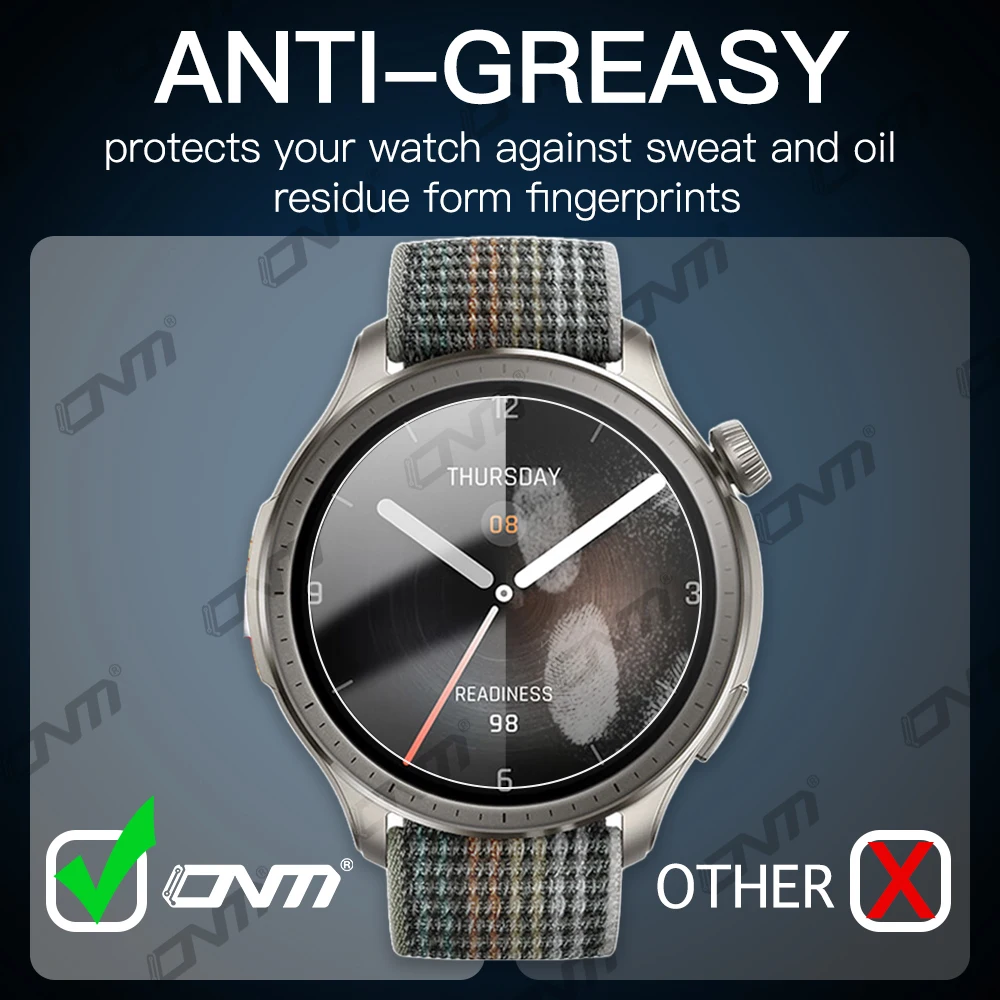 Funda de vidrio + silicona para Amazfit Balance, Protector de pantalla de vidrio templado y cubierta protectora suave y Flexible, juego de accesorios - imagen 4