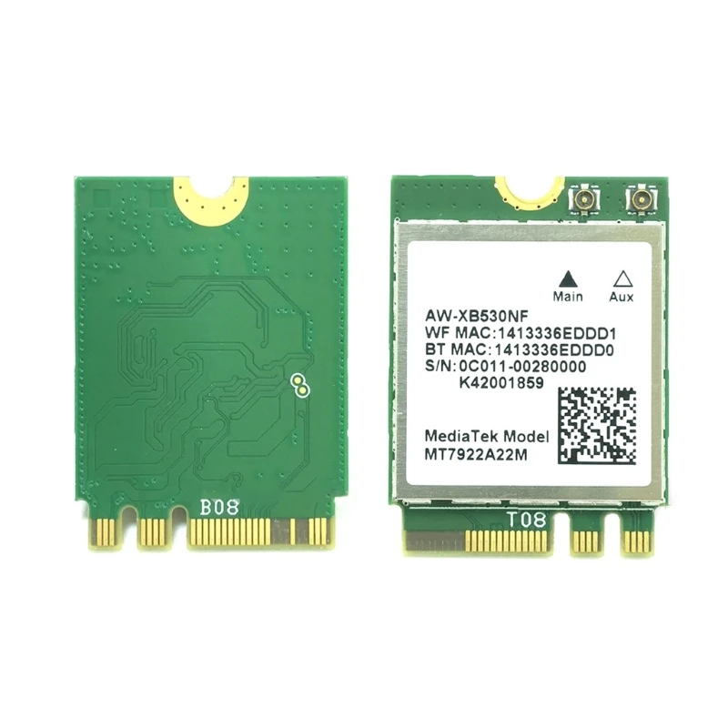 Wi-Fi 6E MT7922 RZ616 AW-XB530NF Tarjeta WlAN inalámbrica 802.11AX WiFi BT5.2 Adaptador - imagen 5