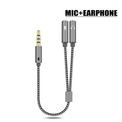 Splitter Audio 3.5mm – Adaptador 1 Macho a 2 Hembra para Auriculares