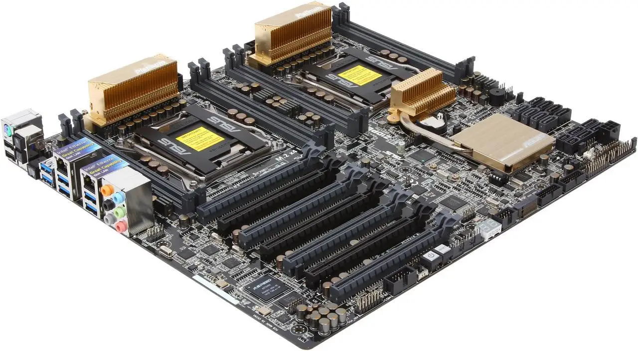 Placa base de servidor ASUS Z10PE-D8 WS EEB Dual LGA 2011-3 Intel C612 PCH 4xPCIe 3,0 DDR4 512GB compatible con cpu E5-2600 v4 - imagen 3