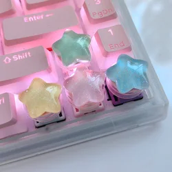 Teclas de flecha con estrellas translúcidas para teclado mecánico MX