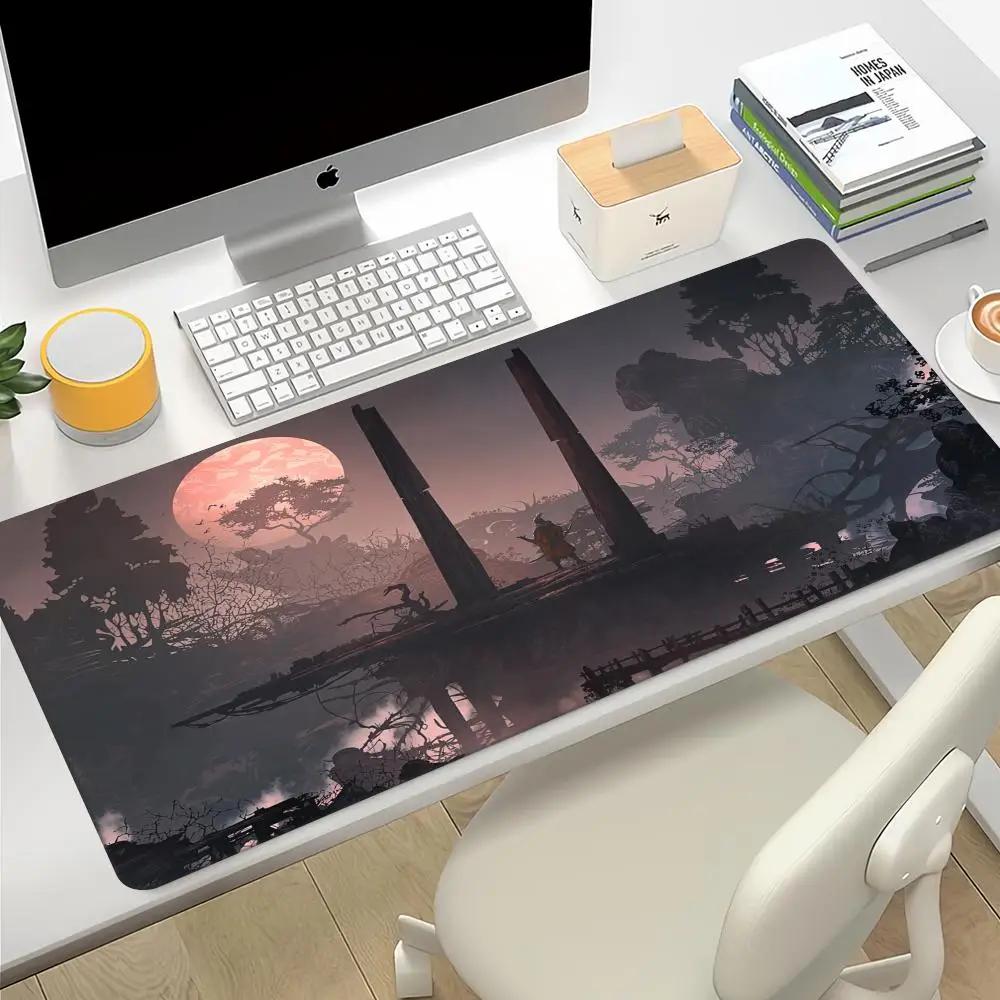 Alfombrilla de ratón para ordenador Shadows Die Twice, alfombrilla de ratón para juegos Sekiro, alfombrilla grande para ratón de 900x400, alfombra XXL para Gamer, alfombrilla de escritorio para PC, alfombra para teclado - imagen 2