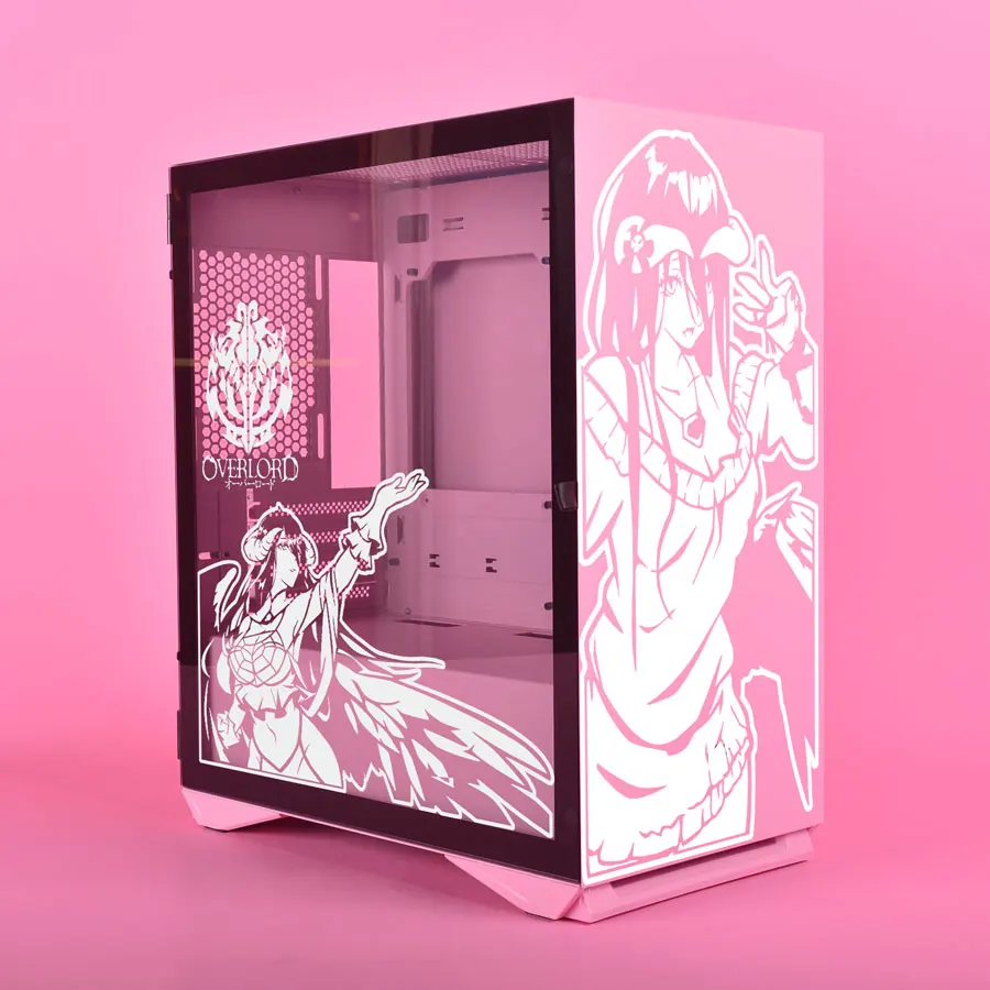 Overlord Anime pegatinas de vinilo para caja de PC, calcomanías Deor de dibujos animados japoneses para la piel del chasis de la computadora Atx, pegatina hueca - imagen 5