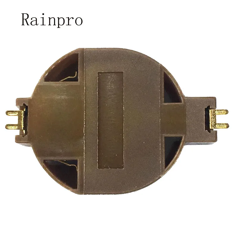 Soporte de batería de botón chapado en oro, parche horizontal respetuoso con el medio ambiente, CR2032, 5 uds./lote, BS-10 - imagen 3