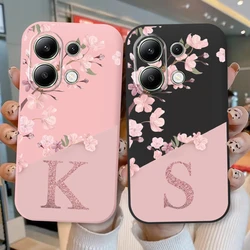 Funda Redmi Note 13 Antigolpes TPU Silicona Letras y Flores