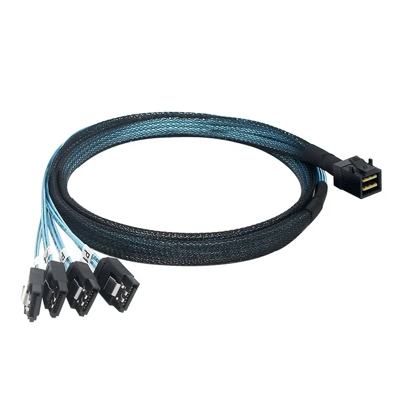 Nuevo Cable MINI SAS de 12 Gb/S SFF-8643 a 4SATA, tarjeta de matriz de uno a cuatro con un longitud de Cable de datos de 1 M - imagen 2