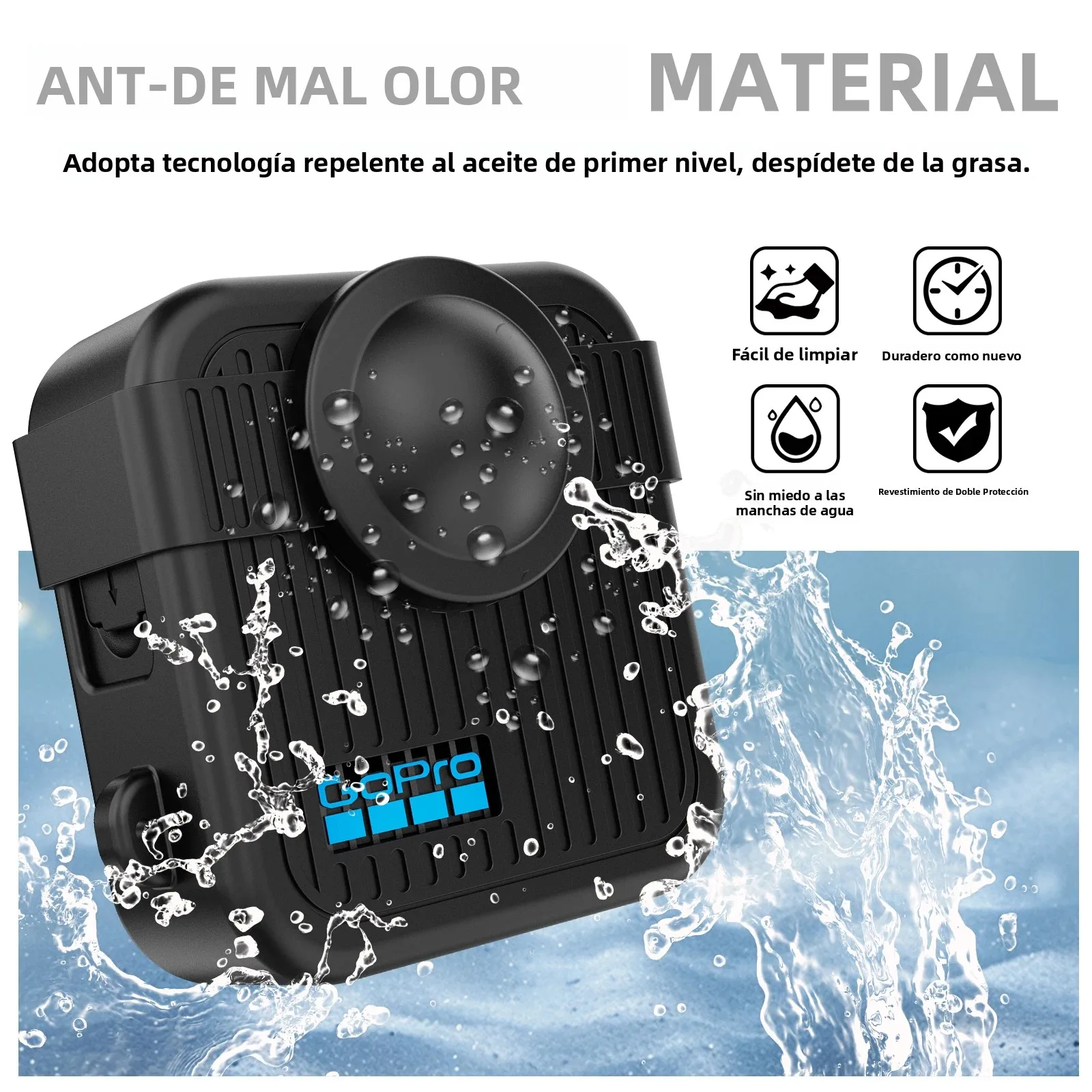 Funda de silicona para GoPro MAX 2, Protector de lente y cubierta protectora suave para GoPro MAX2, accesorios de protección de cámara antiarañazos - imagen 4