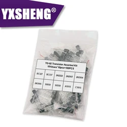 100 Uds 10 valores NPN PNP Transistor TO-92 2N2222 2N2907 2N3904 2N3906 S8050 S8550 A1015 C1815 BC337 BC327 Kit surtido de transistores