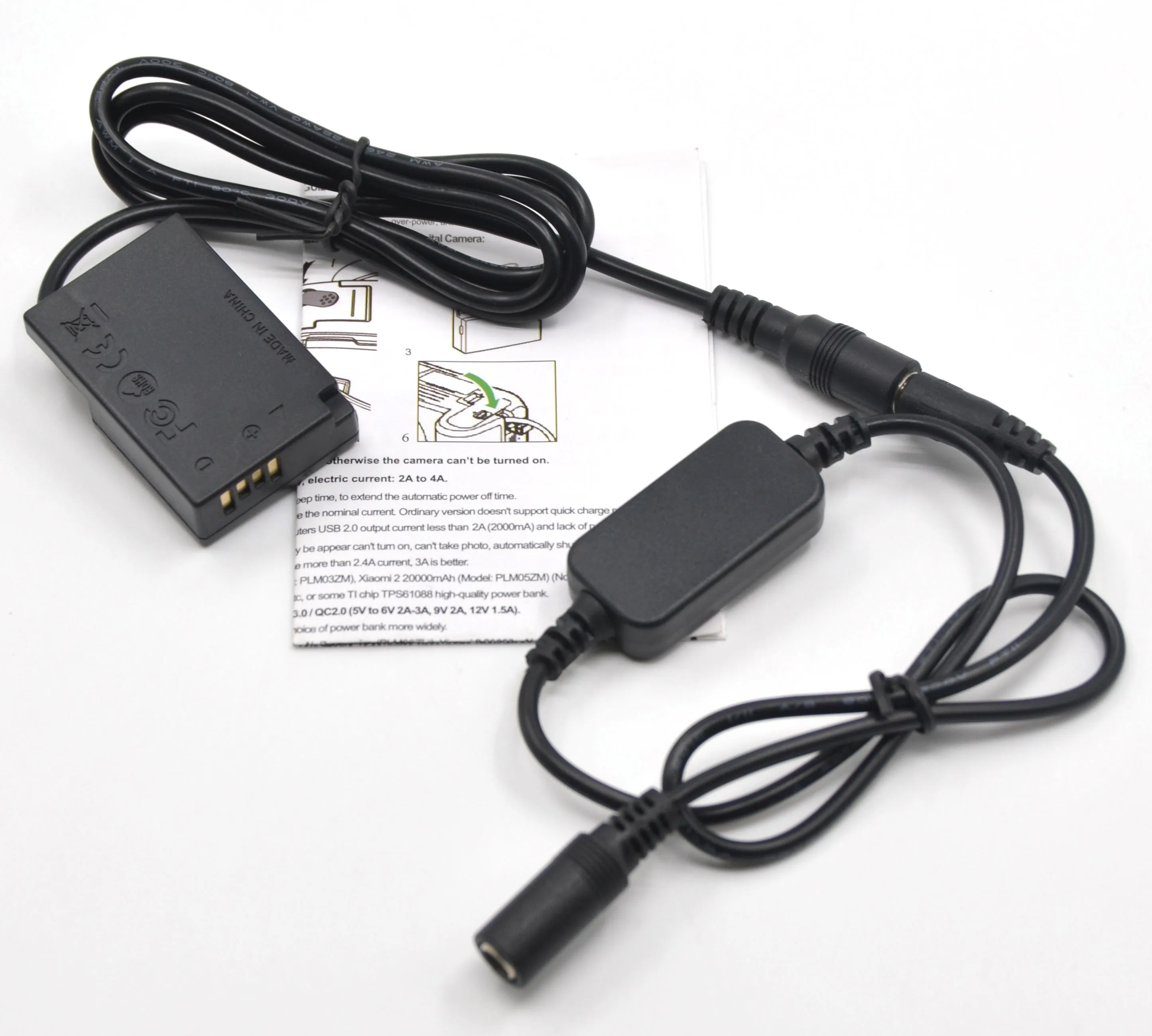 Cable de alimentación reductor de 24V-12V DR-E18 acoplador CC LP-E17 batería simulada para Canon EOS 200D 750D 760D 800D 77D Rebel T6S SL3 Kiss X9 - imagen 3