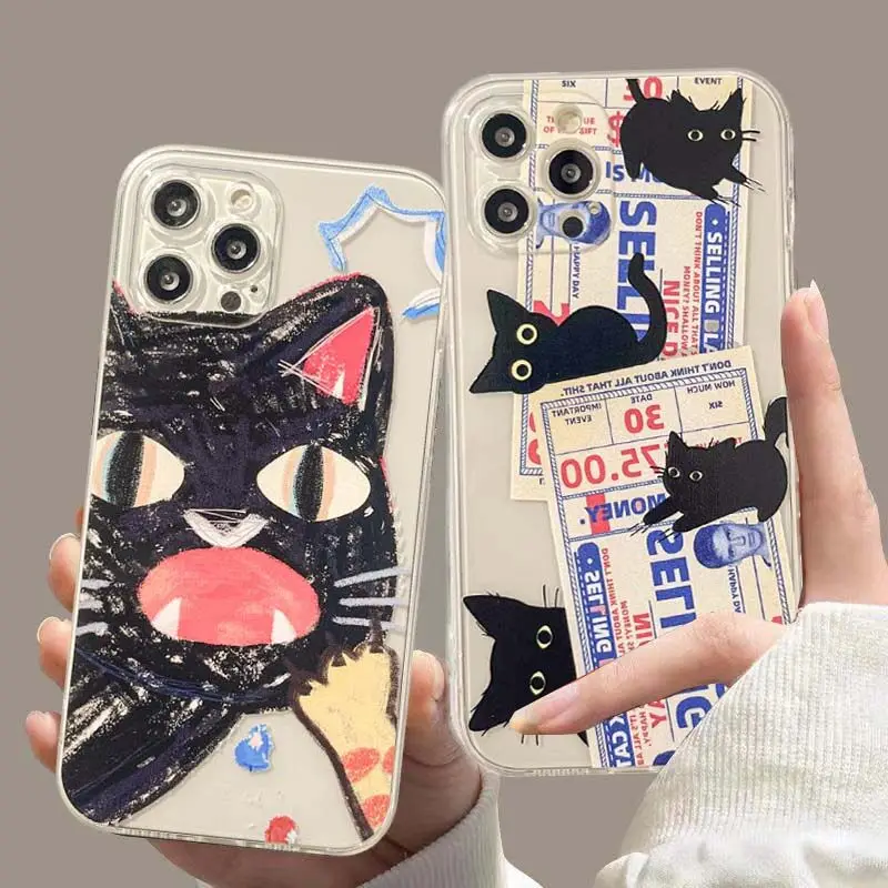 Funda bonita con diseño de gato enojado para OPPO A79 A78 A98 Reno 10 11 5G 8 10 Pro 11F Reno 7 4G 5 6 Lite 6Z A38 A18 A57 A58 A77 TPU