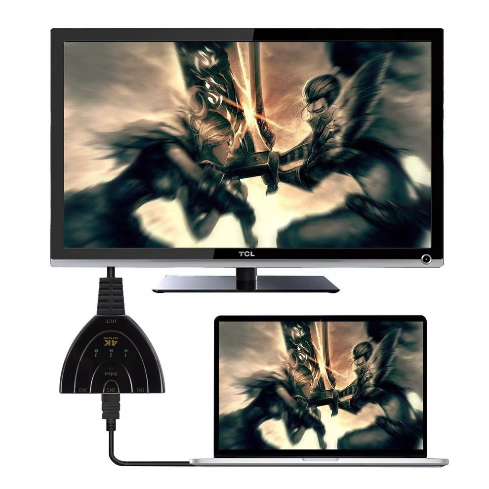 LccKaa Switch HDMI Triple Puerto 4K 3D para TV y Consolas - imagen 3