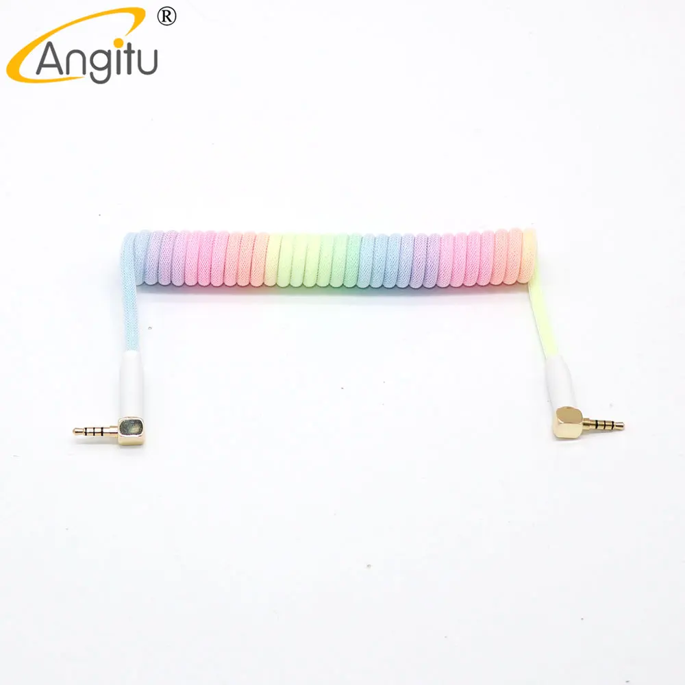 Angitu Sofle-teclado en espiral TRRS, Cables de Audio divididos hechos a mano, Color personalizado - imagen 3