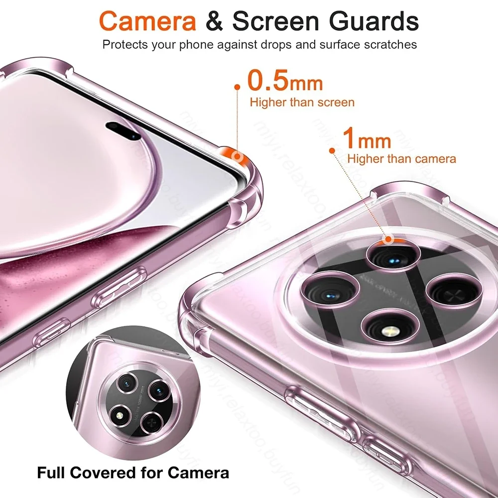 Funda transparente anticaída para HonorX9c Honor X9c Magic7 Light Lite 7Lite Lit 5G, funda suave transparente delgada a prueba de golpes de TPU - imagen 3