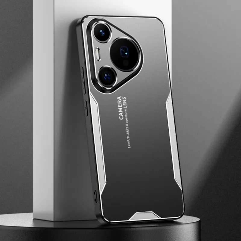 Para Huawei Pura 70 Pro funda de Metal de aluminio cubierta protectora lente escarcha previene huellas dactilares Metal + cubierta de TPU para Pura 70 Pro - imagen 3