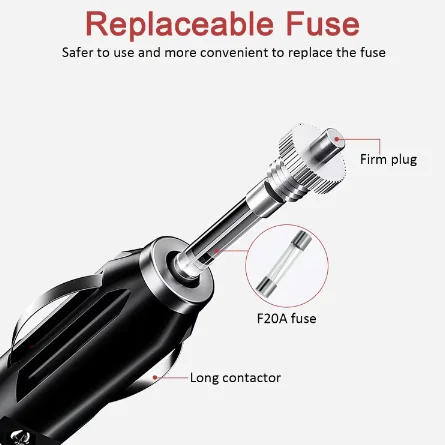 Base de encendedor de cigarrillos resistente, cable de extensión de toma de corriente con luz indicadora, cubierta impermeable, 12V/24V, 5m, 26 pies - imagen 5