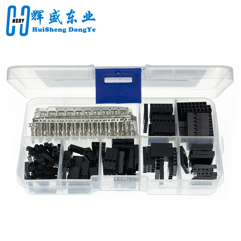 310 unids/set 2,54mm macho + hembra Cable Dupont Cable de línea de puente 1/2/3/4/5/6/8 Pin conector carcasa Kit de bricolaje electrónico - imagen 2