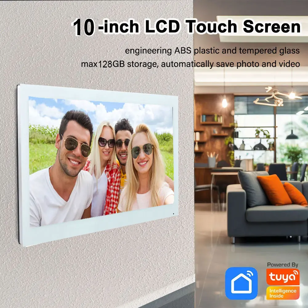 Sistema de intercomunicación para teléfono inteligente Tuya, Wifi, 7 pulgadas, 1080P, 2 cables, videoportero para el hogar, timbre, tarjeta RFID, desbloqueo, apartamento - imagen 3