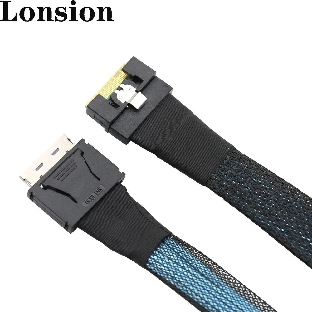 Cable interno de servidor duradero PCIE GEN 4 SlimSAS 8654 a OCulink 8611 8i flexible - imagen 3
