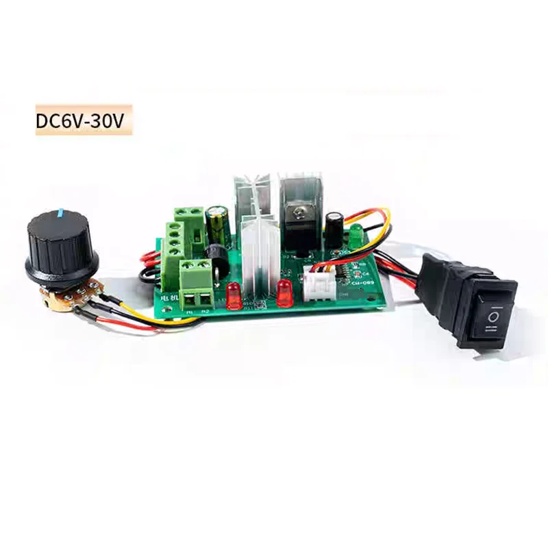 Controlador de velocidad del Motor DC 6V-30V CCM6N PWM 12V DC 6A 12V 24v controladores de interruptor de inversión positiva tamaño Mini