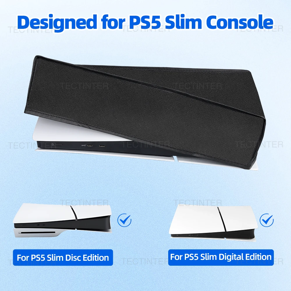 Funda protectora a prueba de polvo para consola PS5/PS5 Slim/Pro, funda protectora antiarañazos para accesorios de PlayStation 5 - imagen 2