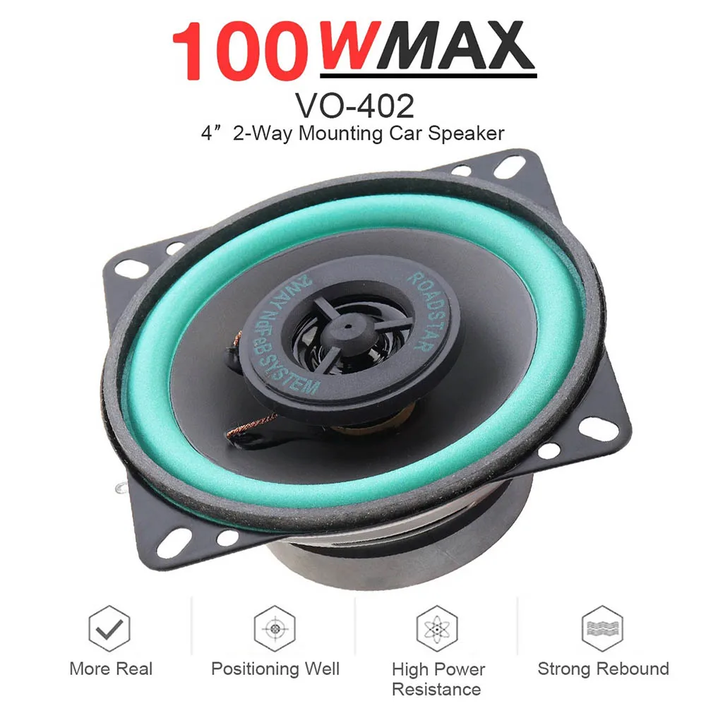 Altavoces de coche Coaxial HiFi de 4/5/6,5 pulgadas, Subwoofer Universal para Audio automotriz, música, rango completo de frecuencia, altavoz estéreo para coche, 2 uds. - imagen 2