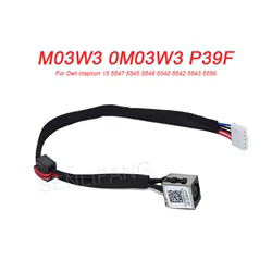 Para Dell Inspiron 5547 15 5545, 5548, 5540, 5542, 5543, 5556 conector de Cable de alimentación de CC M03W3 0M03W3 P39F