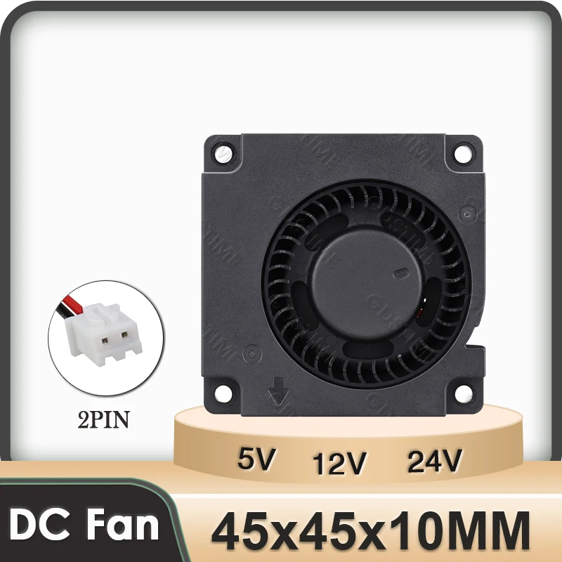 Gdstime DC 5V 12V 24V centrífuga enfriador Radial 45mm x 10mm 4510 2PIN Turbo enfriador humidificador/deshumidificador ventilador de refrigeración