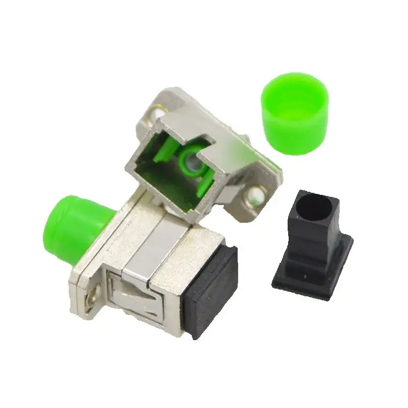 10 Uds FC/ST/SC UPC APC adaptador de fibra óptica de Metal conector de brida de conversión de acoplador baja pérdida 0,2dB mejor precio al por mayor - imagen 4