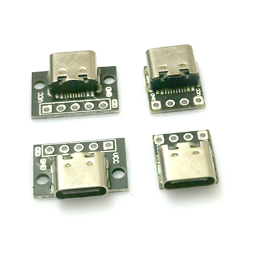 Cabeza hembra tipo C con agujero fijo, placa de prueba, teléfono móvil Android hembra, USB 3,1 con conector hembra PCB 4P - imagen 2