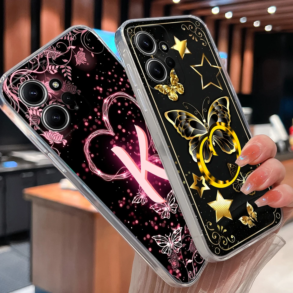 Para Redmi Note 12 Pro Plus 12 Turbo 4G 5G Funda de teléfono letras de moda Funda de silicona transparente suave para Redmi Note12 carcasa a prueba de golpes