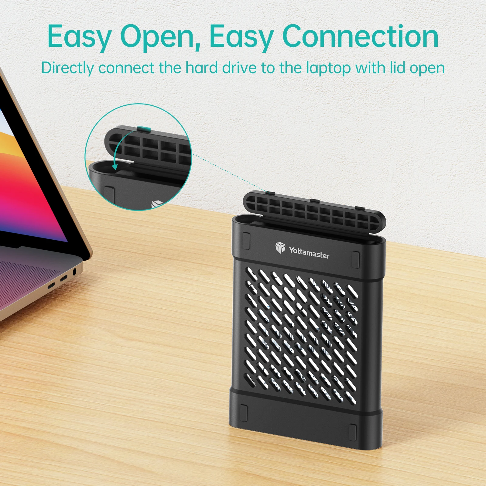 Yottamaster-funda protectora para disco duro, caja de almacenamiento para HDD SSD de 2,5 pulgadas con carcasa protectora de silicona a prueba de golpes y polvo - imagen 3