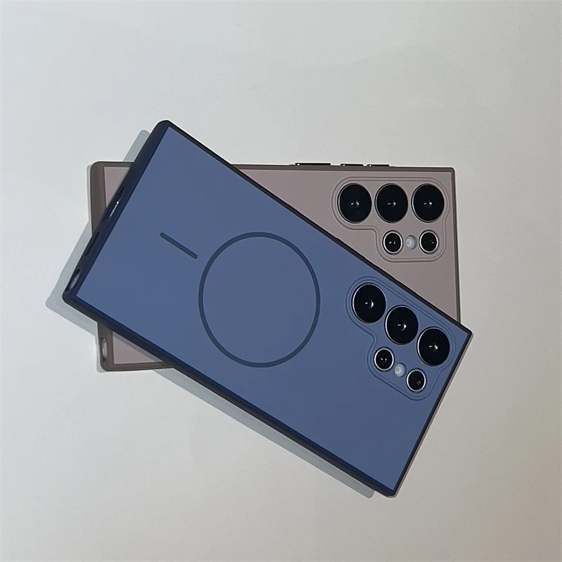 Funda de teléfono colorida magnética para Samsung Galaxy S26 Ultra, funda trasera bicolor para Galaxy S26 S25 S24 S23 Plus FE чехол - imagen 2