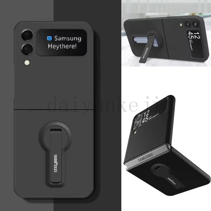 Funda de teléfono para Samsung Z Flip ZFlip 4, 3, 5, 6, w23, funda rígida plegable con soporte para Galaxy ZFlip3, ZFlip4, ZFlip5, Zflip6