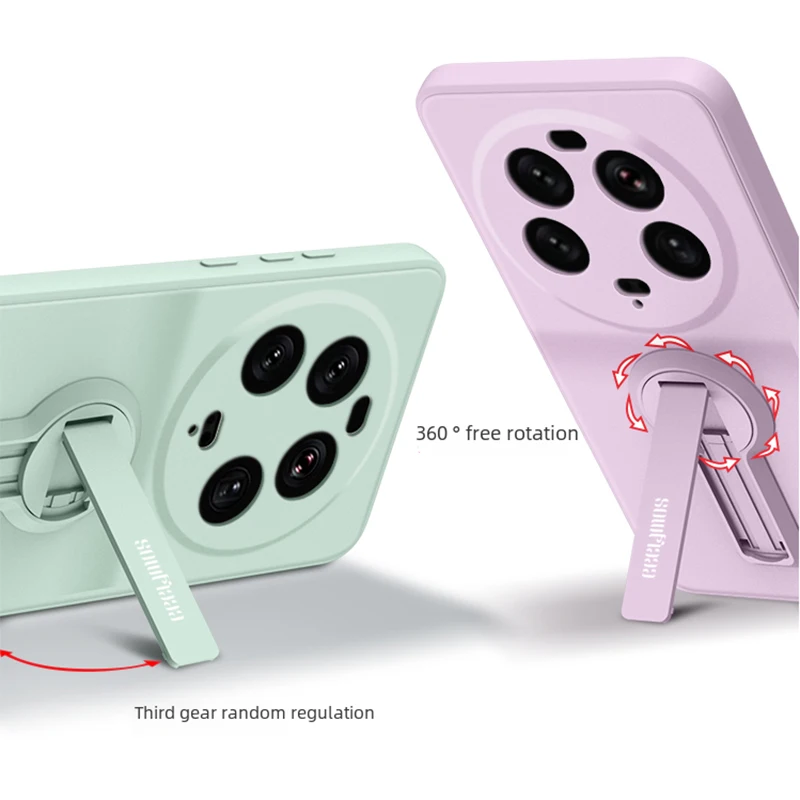 Funda de teléfono para Xiaomi 13 14 15 13T 14T Pro Ultra Lite 5G Mi Xiaomi13ultra Xiaomi13T funda de silicona suave con soporte - imagen 2