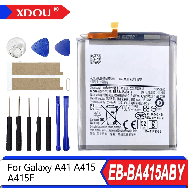 Nueva batería de repuesto EB-BA415ABY 3500mAh para Samsung Galaxy A41 A415 A415F baterías de teléfonos móviles