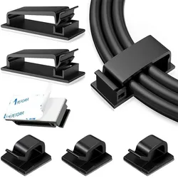 Organizador Adhesivo Cables USB PC – Clip Montaje Escritorio