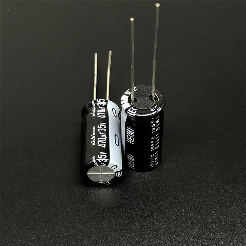 5 uds/50 Uds 470uF 35V NICHICON serie 10x20mm extremadamente baja impedancia 35V470uF condensador electrolítico de aluminio - imagen 2
