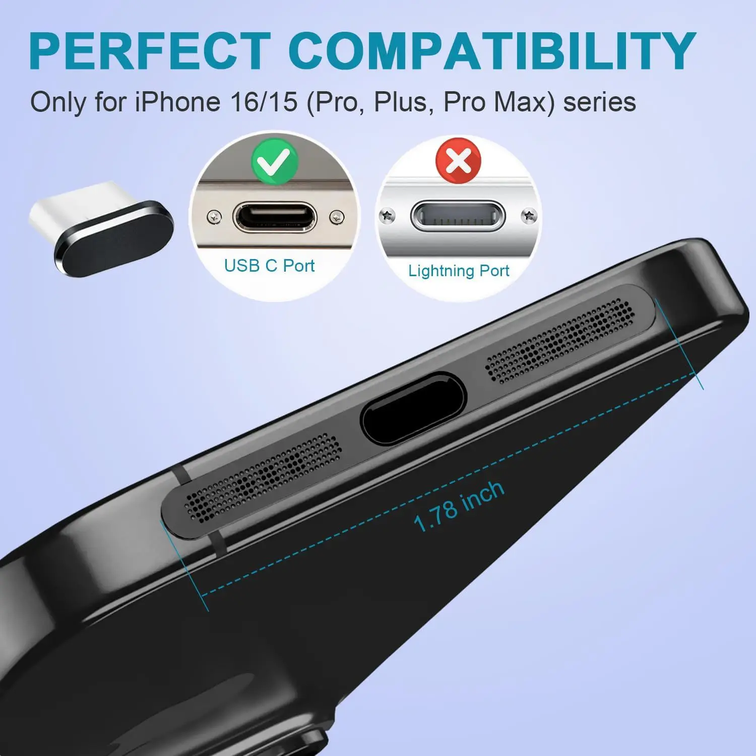 Juego de limpieza de puerto de carga para altavoz de teléfono móvil, tapón antipolvo para iPhone 16, 15, 14, Kit de limpieza de auriculares, cepillo para Samsung y Xiaomi, 13 Uds. - imagen 4