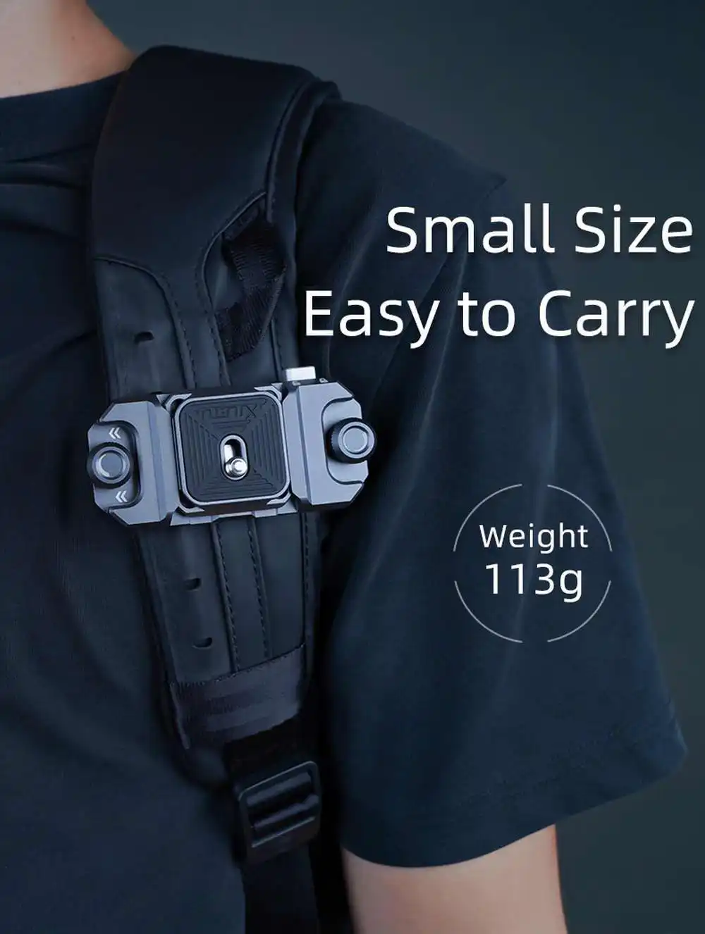 Clip de placa de liberación rápida para mochila, interruptor rápido para cámara, adaptador de instalación deslizante para trípode, Clip para cámara con Arca Swiss para mochila - imagen 3