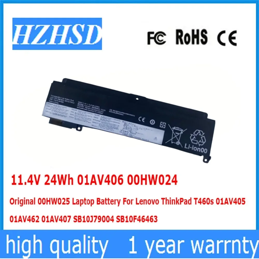 01AV406 00HW024 11,4 V 24Wh 00HW025 batería del ordenador portátil para Lenovo T460s T470S 01AV405 01AV462 01AV407 SB10J79004 SB10F46463