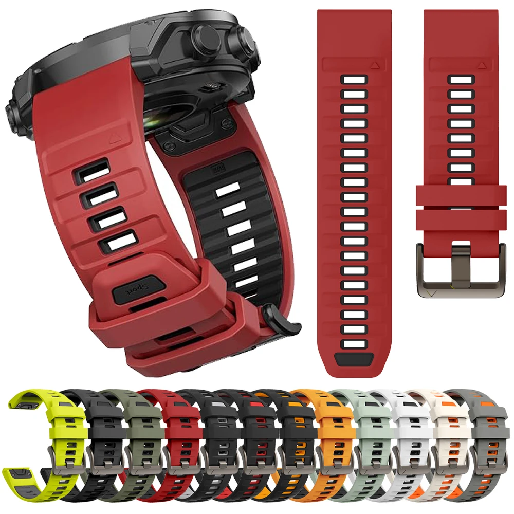 Correa de reloj QuickFit 26mm 22mm Fenix8 para Garmin Fenix E 8 7 7X 6 6X 5 5X/Epix Pro 47mm 51mm/Enduro 3/MARQ pulsera de silicona