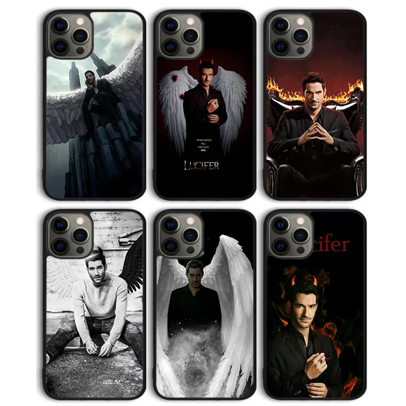 Funda trasera para teléfono American TV Lucifer Angel para iPhone 17 Air 16 15 14 13 Pro Max 12 Max Plus 11 Pro Max Coque