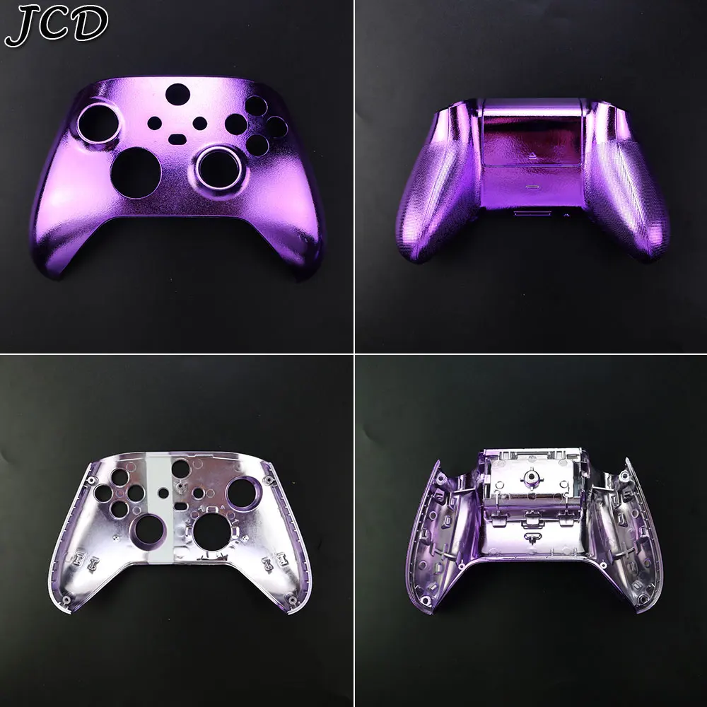 JCD-carcasa cromada para mando de Xbox Series X S, carcasa protectora, placa frontal, reemplazo - imagen 3