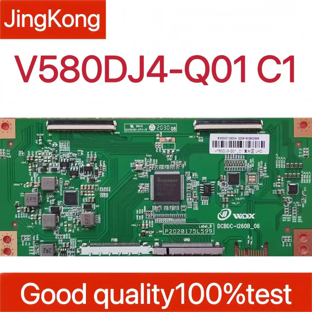 Placa lógica recién mejorada DCBDC-I260B_06 código de barras blanco V580DJ4-Q01 C1 4K