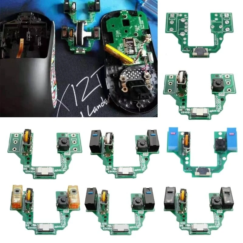 Piezas de reparación de ratón, microbotón G de interruptor para placa base de teclado para Pro X, tablero de botón de ratón superligero - imagen 3