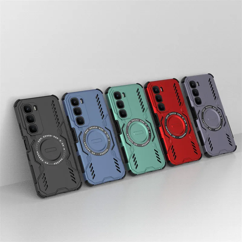 Para Infinix Hot 60 4G funda Infinix Hot 60 4G cubierta disipación de calor fundas de teléfono de carga inalámbrica magnética para Infinix Hot 60 4G - imagen 2