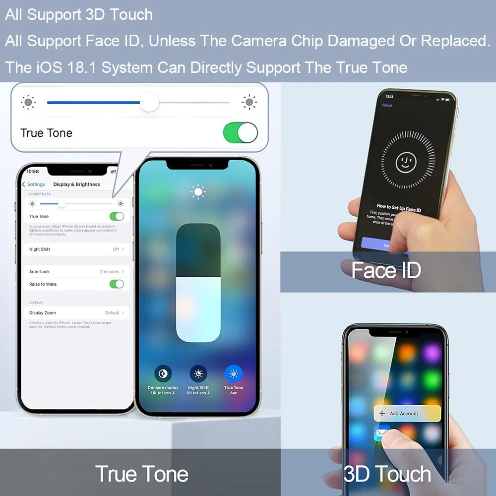 PINZHENG pantalla de alta calidad INCELL LCD OLED para iPhone 14 Pro 15 Plus 13 Pro Max pantallas para reemplazo de iPhone con herramientas - imagen 2