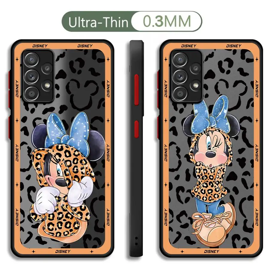 Funda de teléfono Disney Minnie Leopard para Samsung A12 A13 A14 A15 A22 A23 A32 A52 A72 4G 5G A25 A33 A34 A35 A53 A54 A55 A73 5G A24 4G - imagen 4