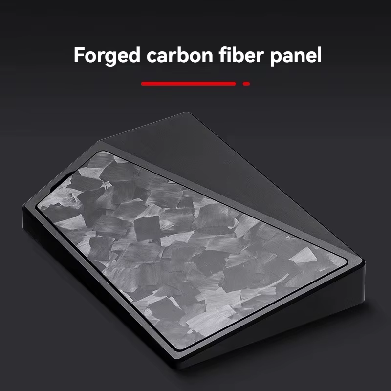 LUMINKEY-repos de manos para teclado, fibra de carbono forjada de Metal, aleación de aluminio, teclado Esports, accesorios de reposamuñecas personalizados - imagen 5