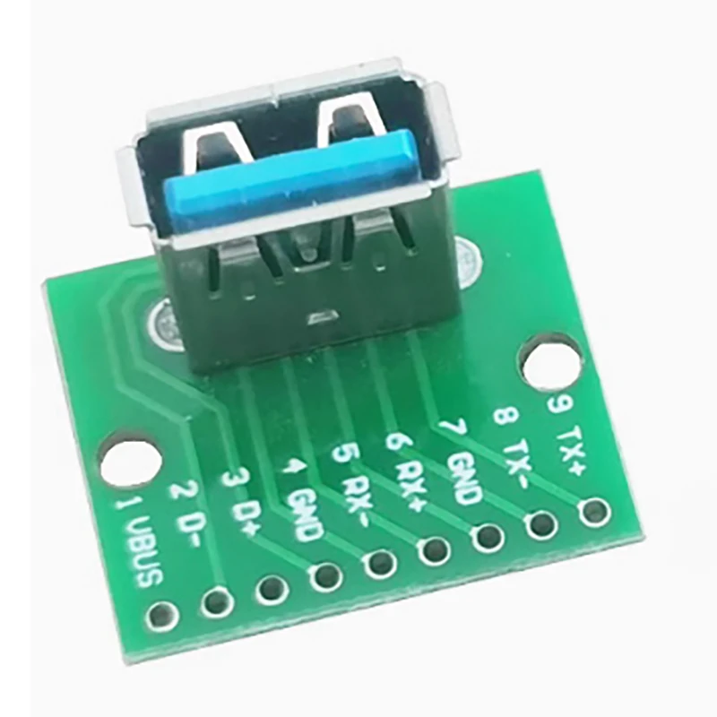 1 Uds USB 3,0 conector Vertical hembra convertidor adaptador PCB Regular USB 3,0 placa adaptadora de Cable de alimentación y datos - imagen 4